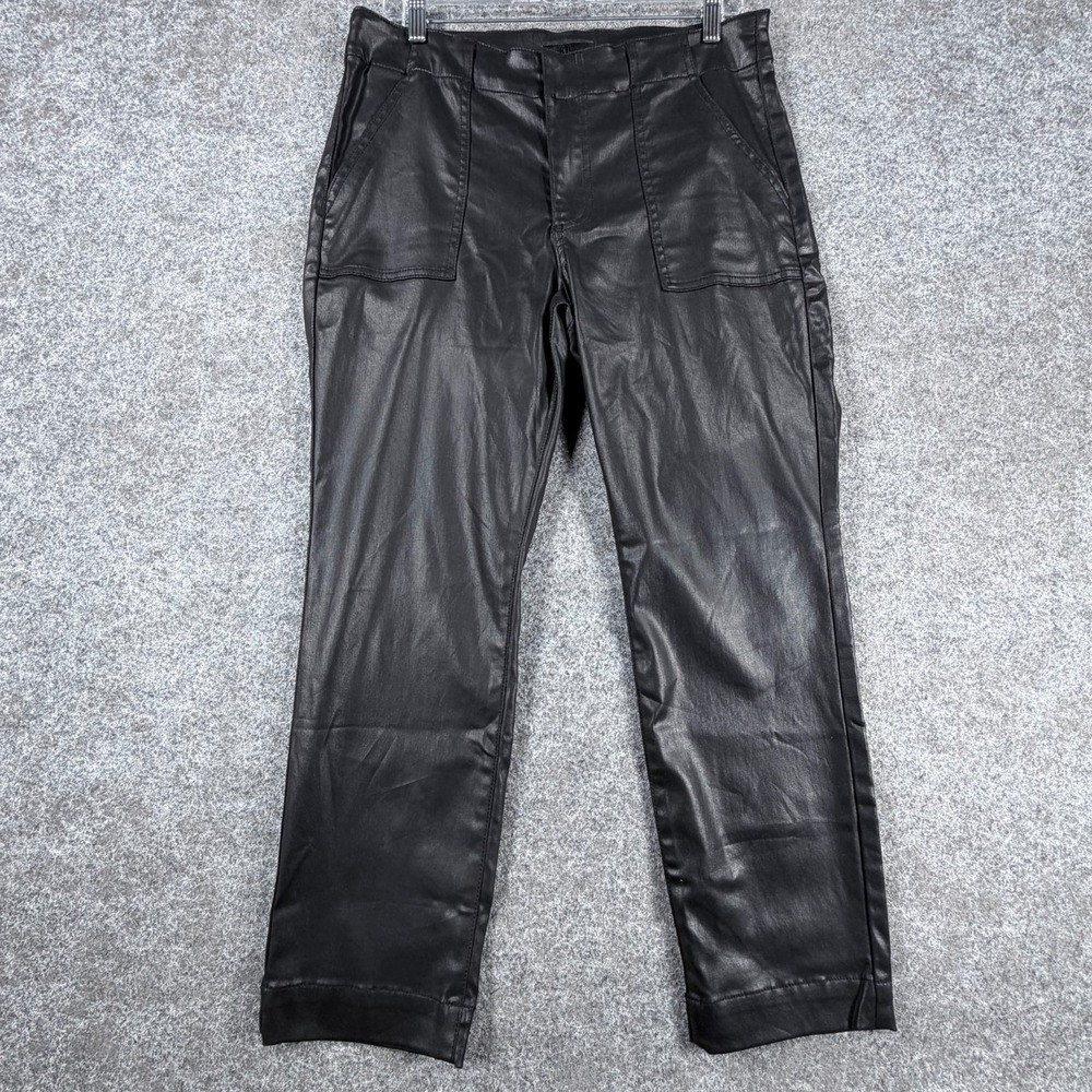 Kut‎ From The Kloth Reese Ankle Straight Leg Pants Womens 12P Black Finish Comfy